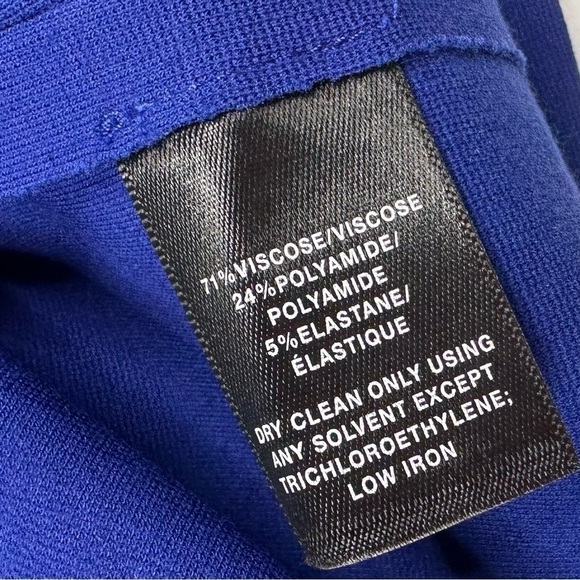 Lafayette 148 New York cobalt blue dress stretch short sleeves plus 22 - Picture 12 of 16